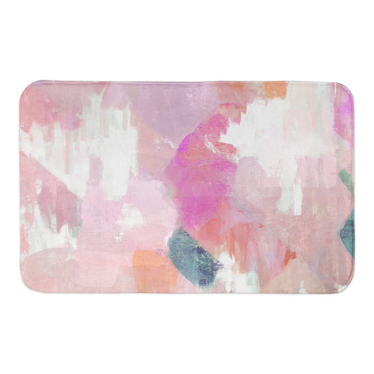 Orren Ellis Funky Blush Bath Mat Wayfair